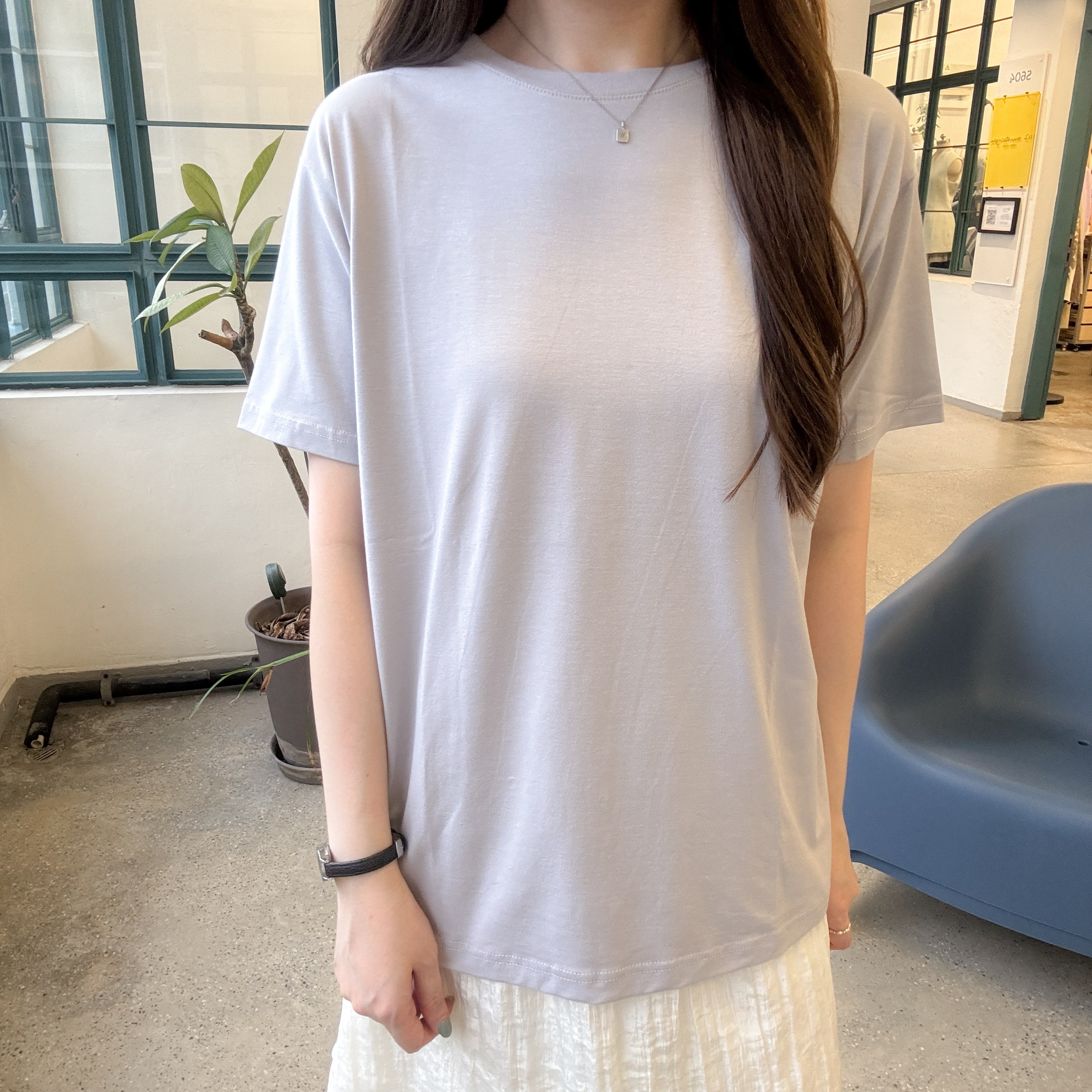 Basic棉質寬鬆tee