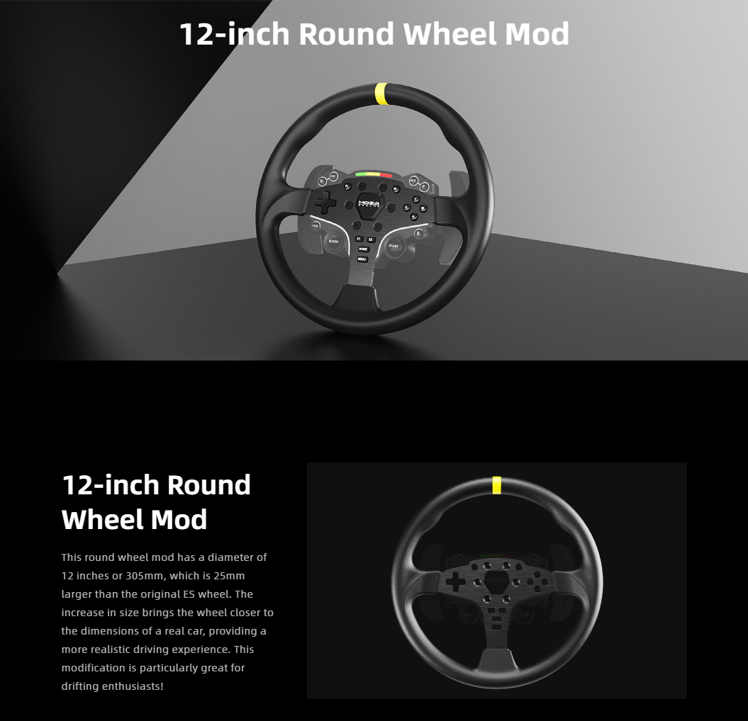 MOZA Racing 12-inch round steering wheel for ES