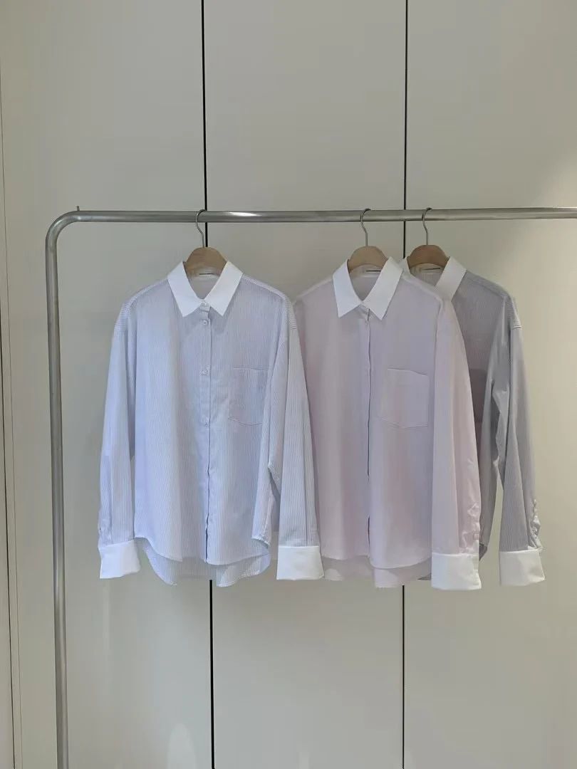 AY6414 拼色領袖襯衫 *特價貨品不設退換*