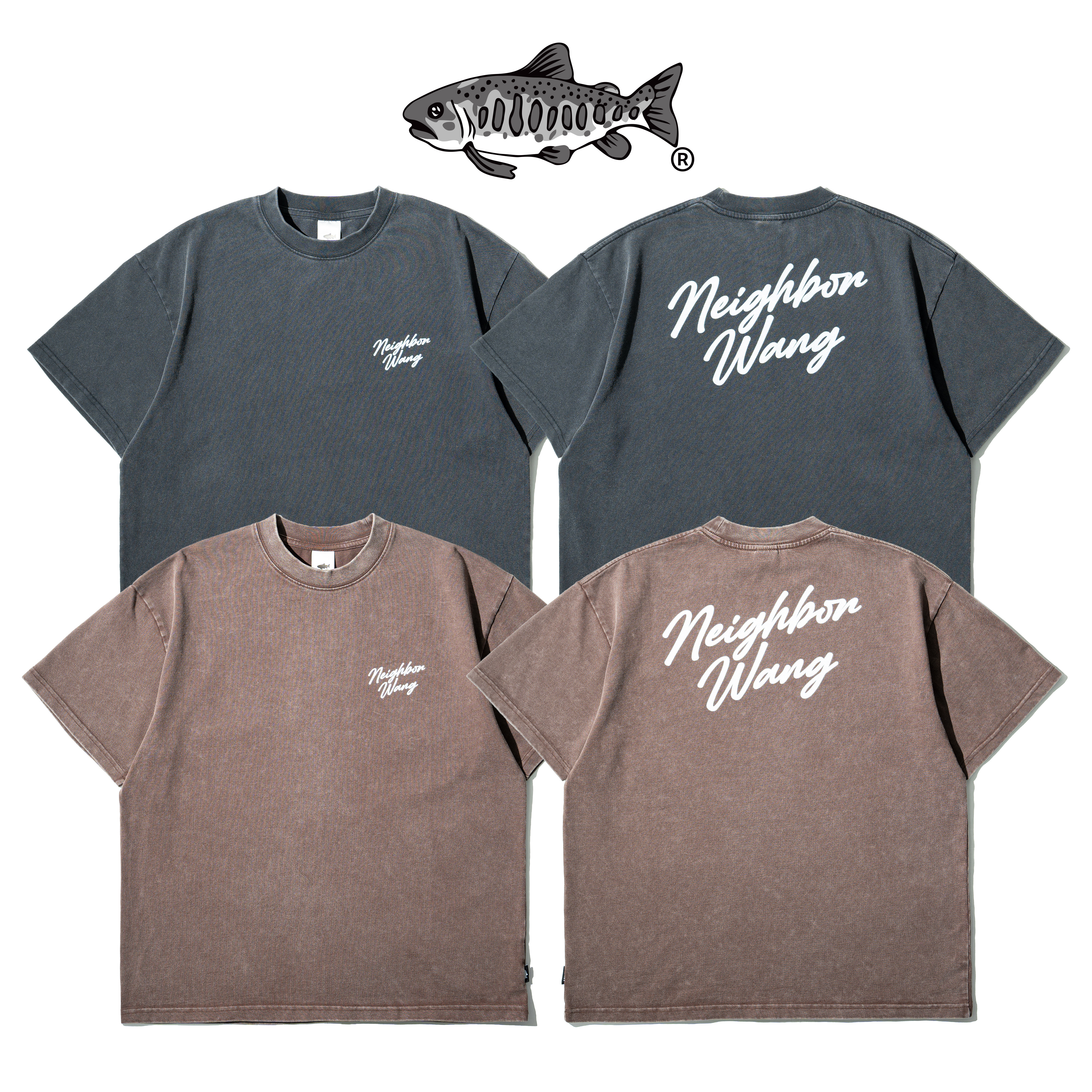 AGILITY Washed Boxy Tee / Neighbor Wang 水洗 草寫短袖Tee  [SR0-WONG]