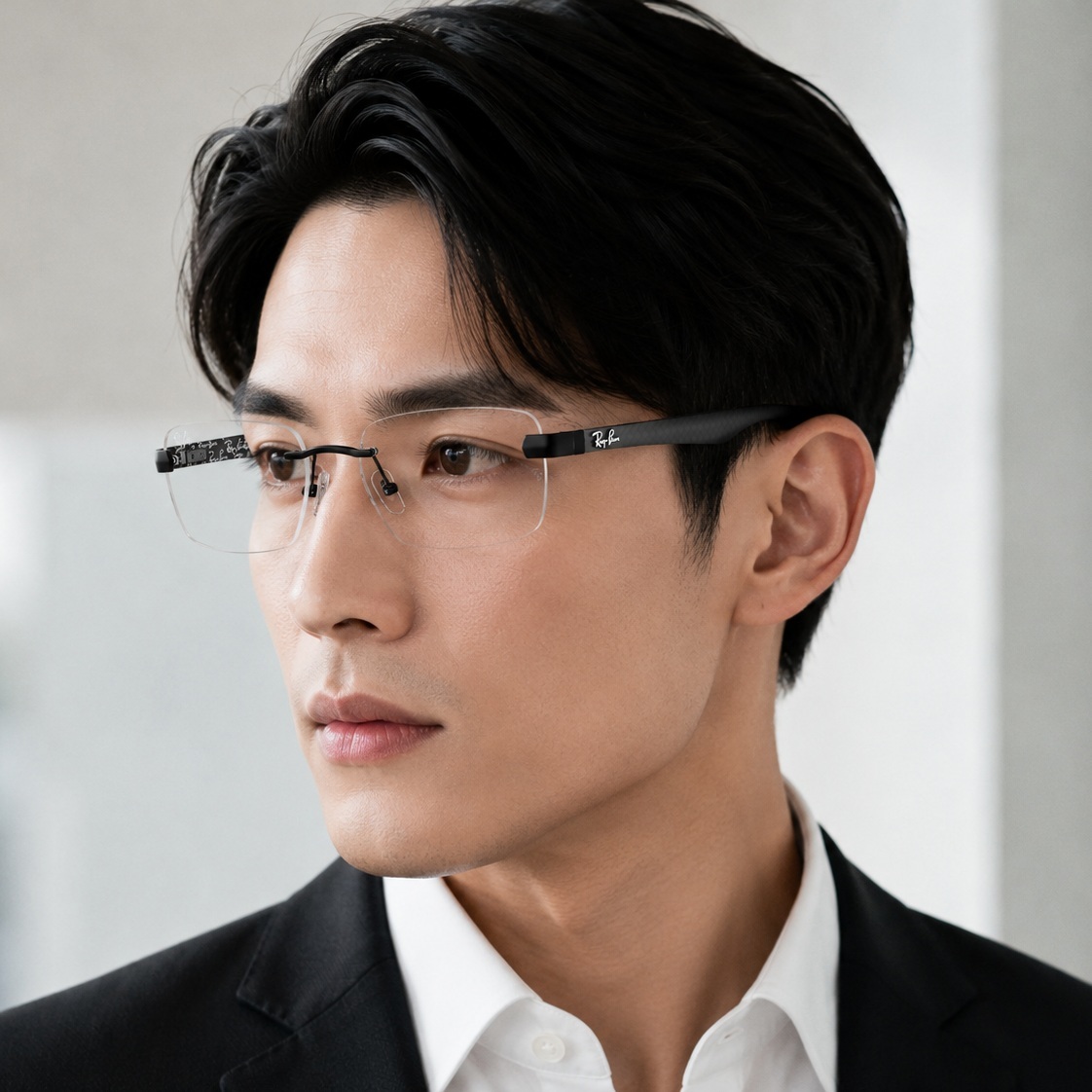 【RayBan】RB8423 2502-56mm 無框光學眼鏡♦(槍管灰色)
