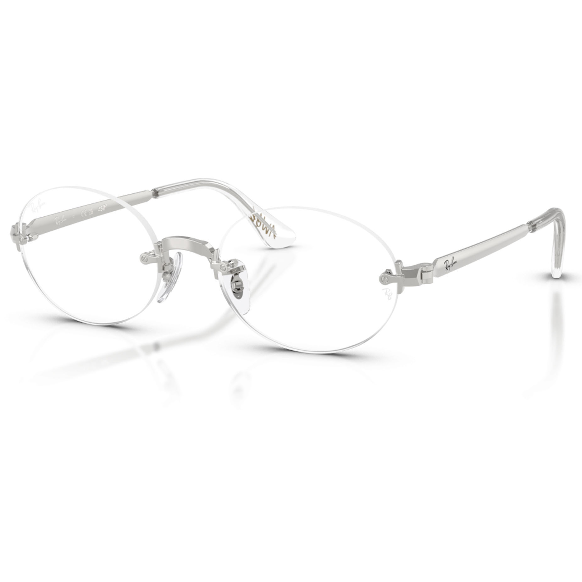 【RayBan】RB3929V 2501-54mm 無框光學眼鏡♦(亮銀色)