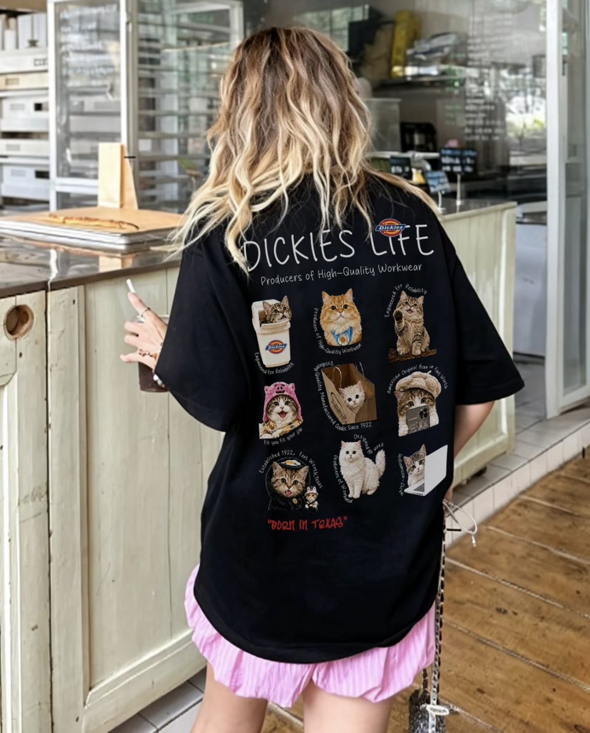 【逢甲FUZZY】DICKIES 貓咪 貓奴集合 純棉 T恤 上衣 美式復古 4色 男女款