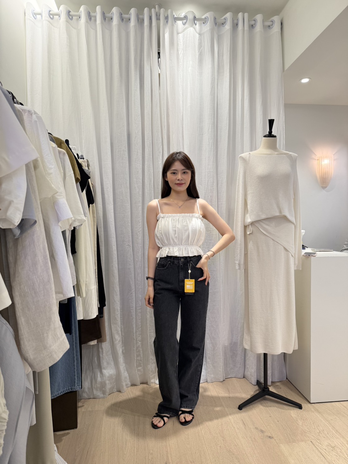 AY6426 泡泡吊帶背心 *特價貨品不設退換*
