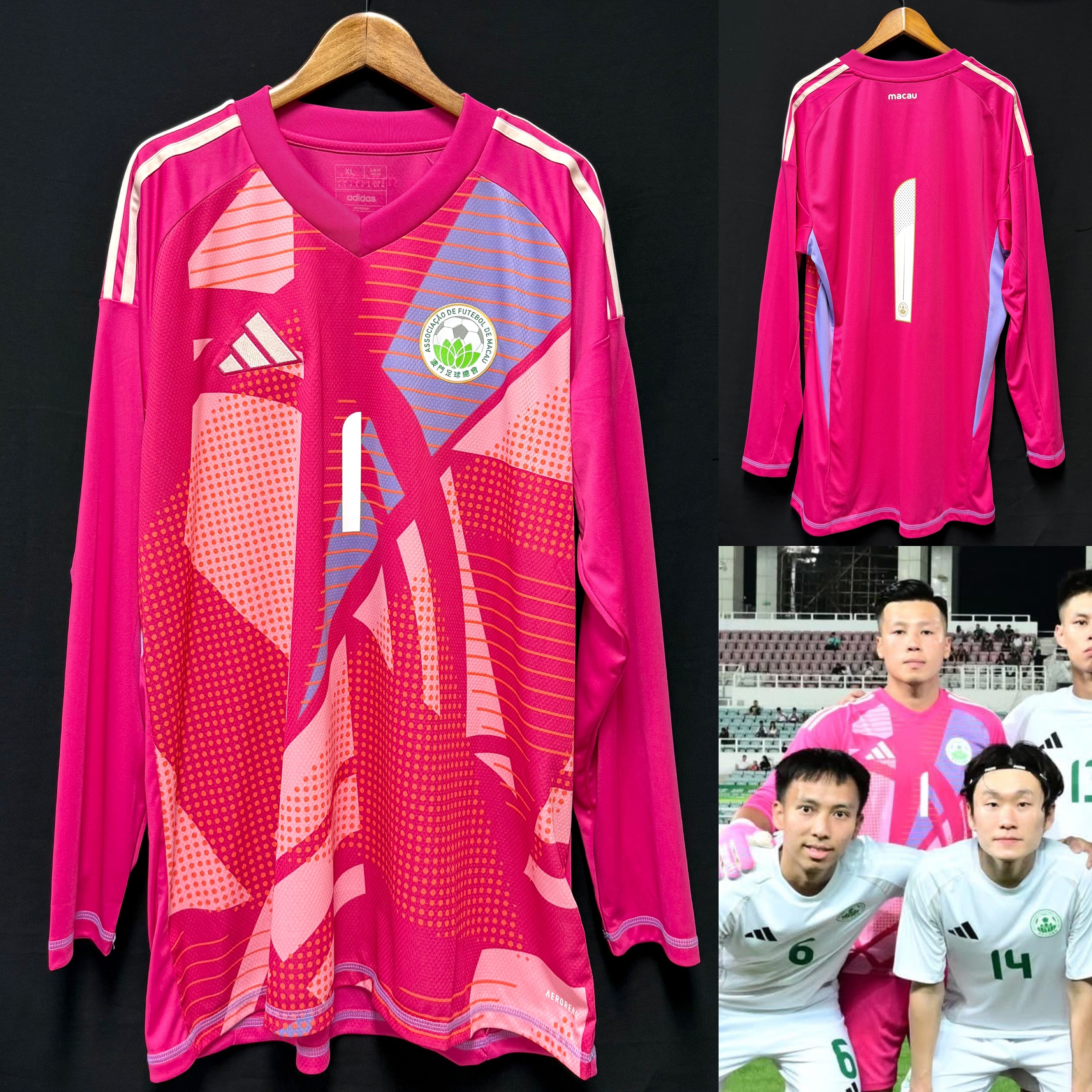 (Player Issue) Macau 2025-2026 Adidas Goalkeeper Player Issue Shirt #1