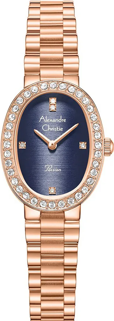 萬年鐘錶 - Alexandre Christie  玫瑰金晶鑽優雅女錶 2C09LHBRGBU  錶徑23MM  (AC 錶)