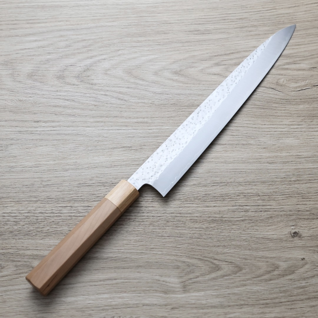 黑崎真 筋引 270mm SG2粉末HSS鋼 櫻花鎚目