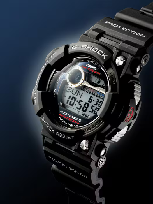 萬年鐘錶 - G-SHOCK   MASTER OF G - SEA FROGMAN 進化深海蛙人電波潛水錶 GWF-1000-1 錶徑 : 52.8MM