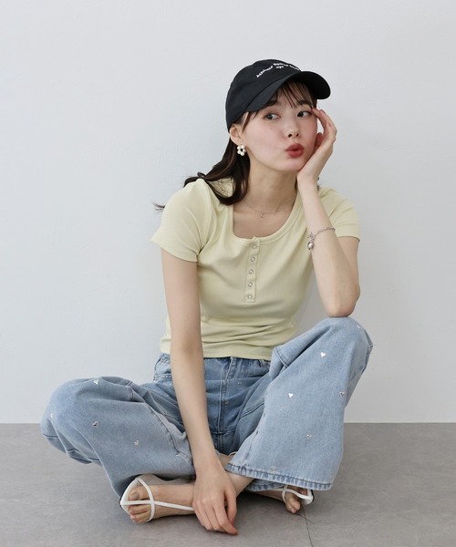 修身銀釦亨利領羅紋TEE ART0707