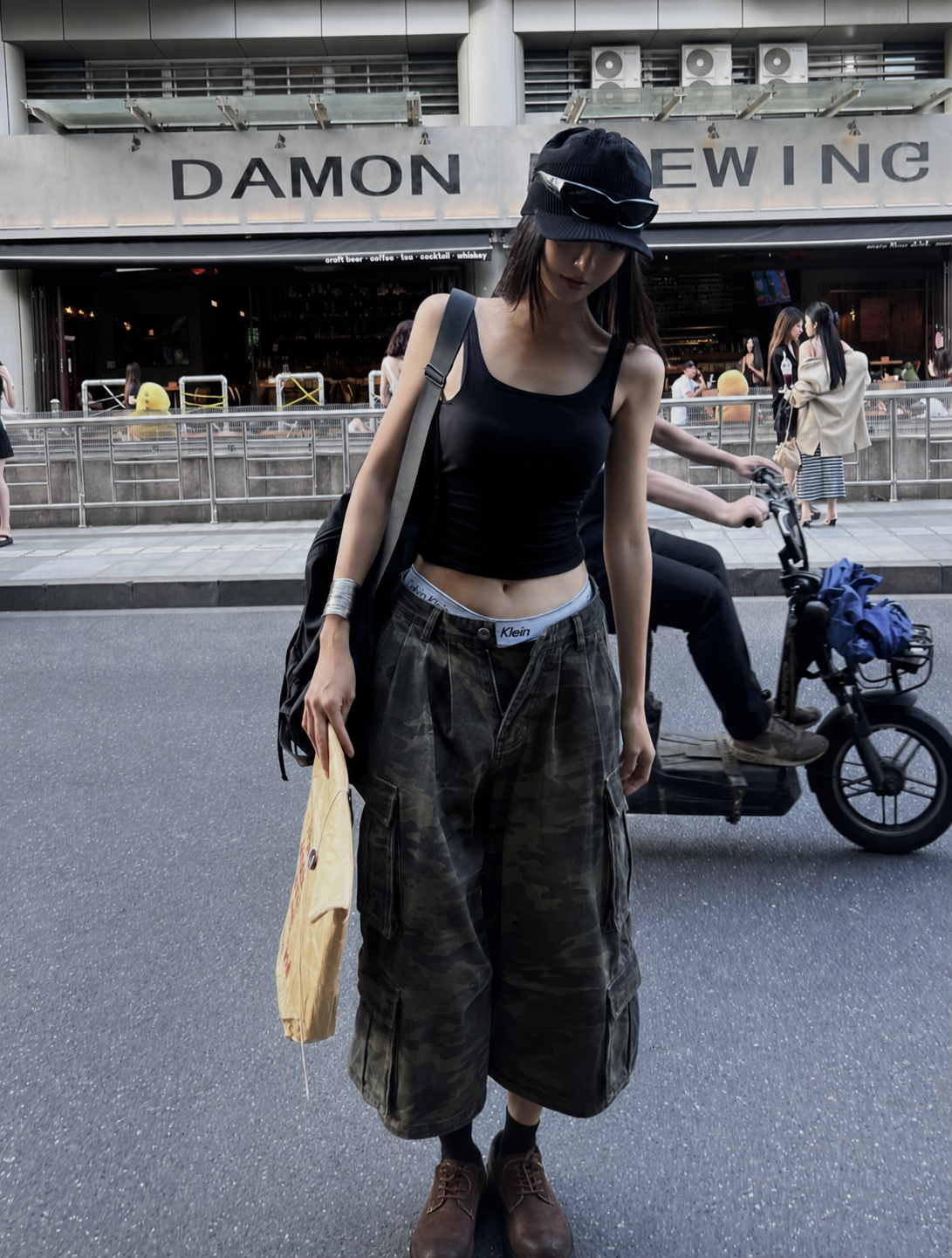 DICKIES 經典 美式 痞帥 百搭 迷彩 直筒 工裝 闊腿褲 七分褲