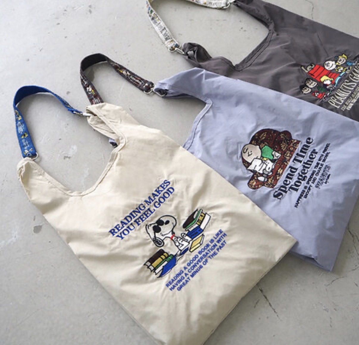 JP Snoopy 超靚料刺繡環保袋 附有揹帶 3396 3389 TK260716