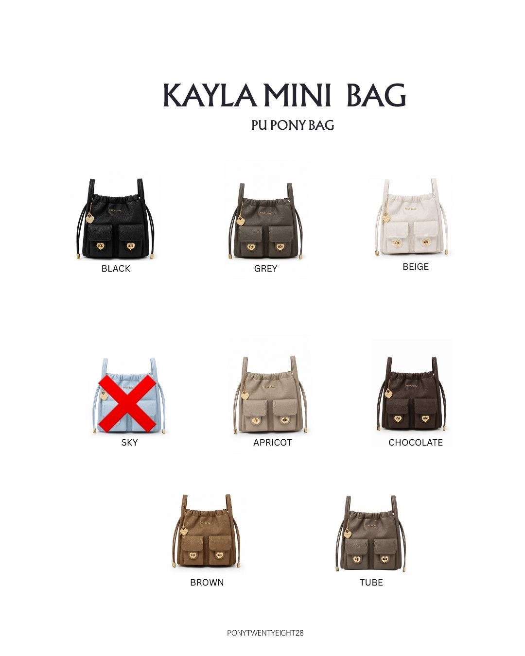 泰國熱賣款 PONY TWENTYEIGHT KAYLA LARGE 大雙口袋水桶