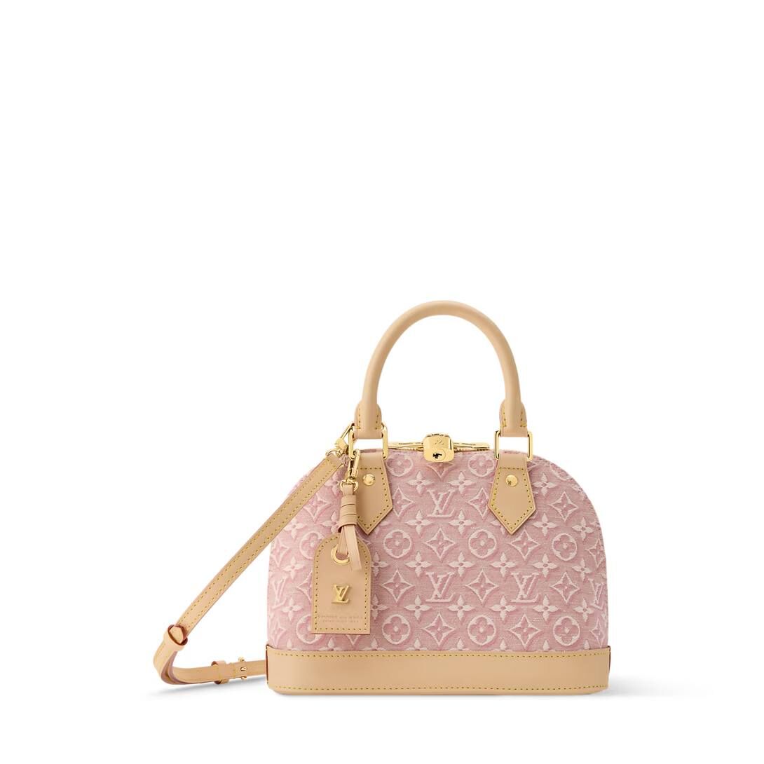 LV Alma BB 粉紅浮雕包