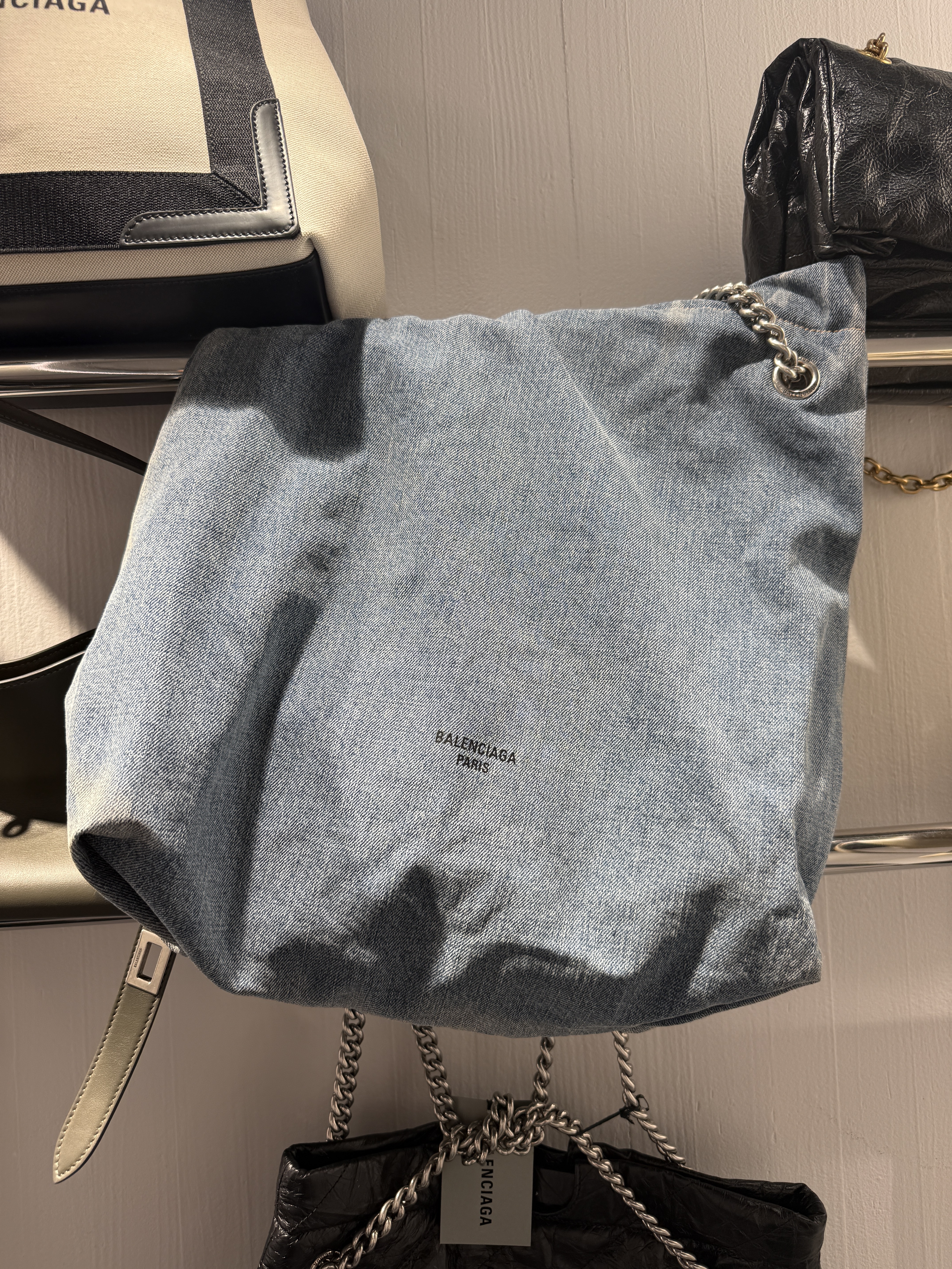 Balenciaga crush tote M denim