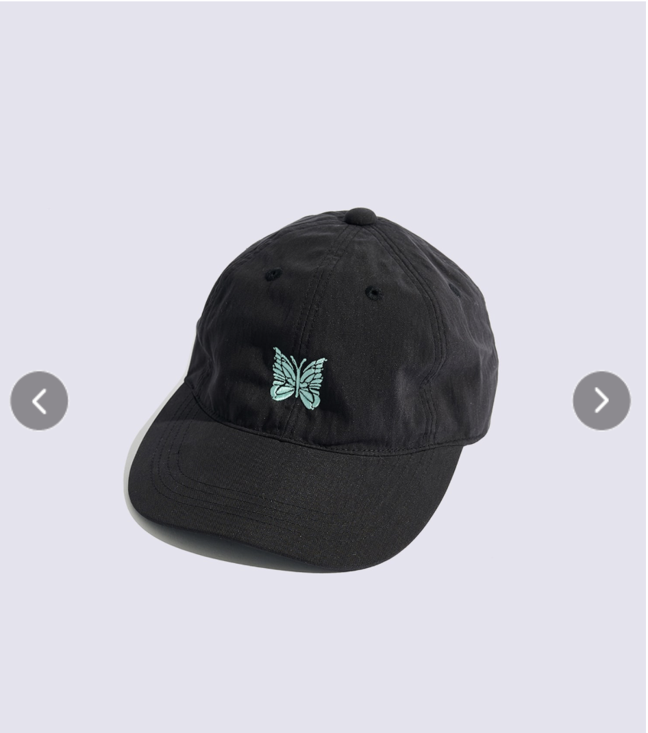 【STUDIOUS x NEEDLES 】0716網路限定發售 別注 Nylon Cap - Papillon Embroidery