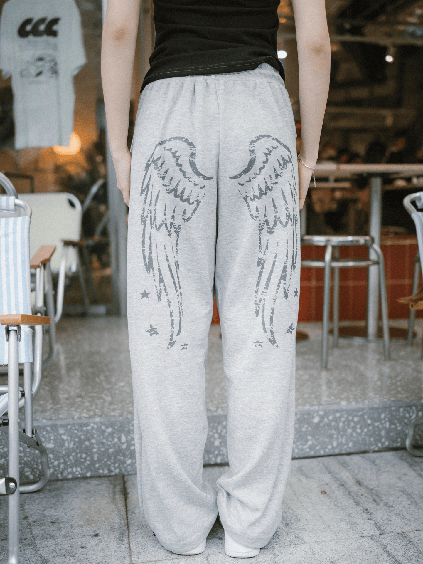 (春夏Ver.)Grey Wings Cotton Pants