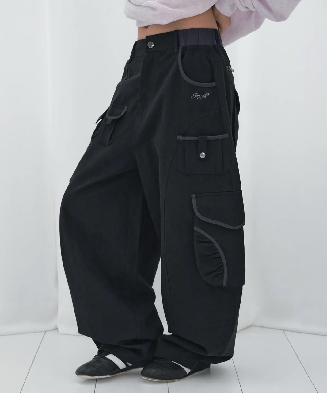 🇰🇷 FANCY CLUB CARGO WORK BALLOON PANTS 工裝燈籠褲 工裝褲 寬褲 長褲 / 預購