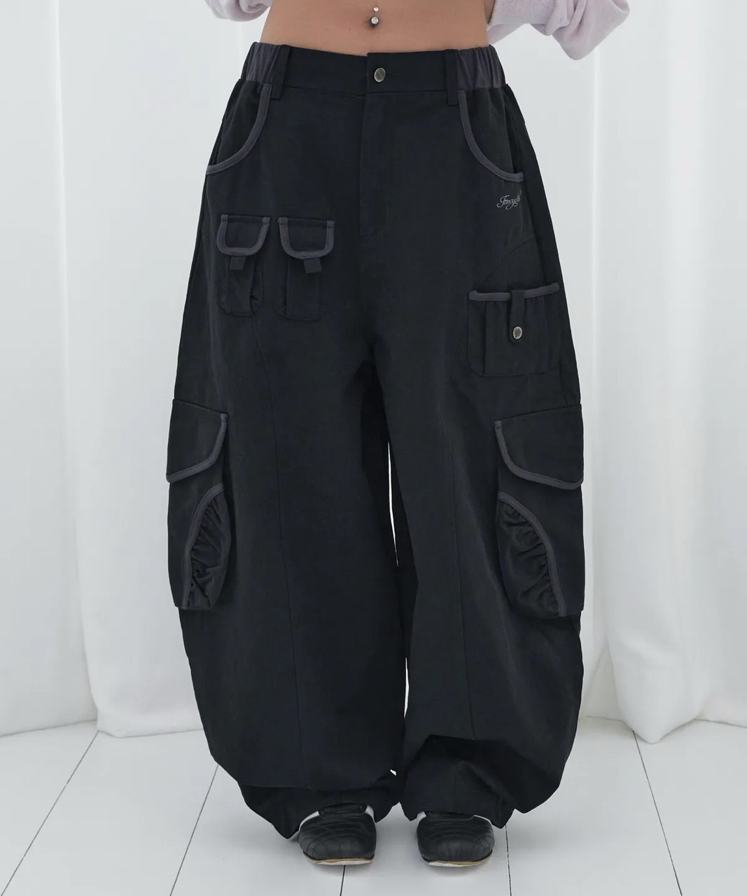 🇰🇷 FANCY CLUB CARGO WORK BALLOON PANTS 工裝燈籠褲 工裝褲 寬褲 長褲 / 預購