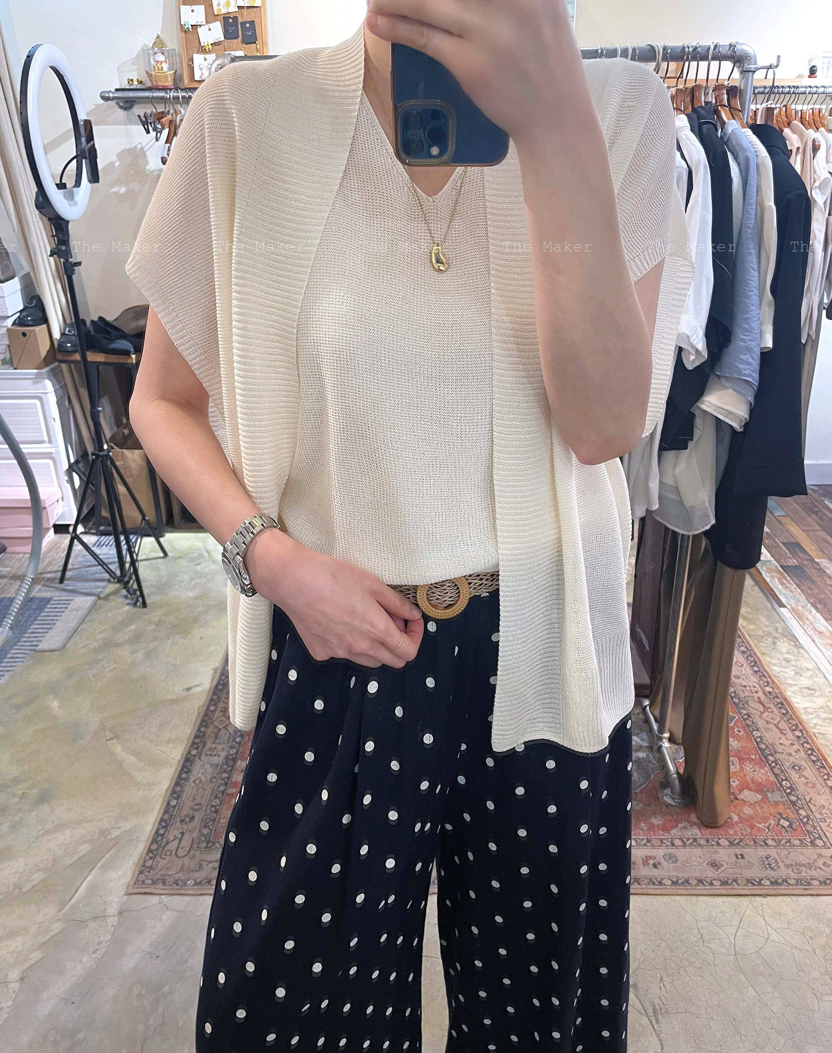 🎏 薄針織Cardigan +背心套裝 🎏