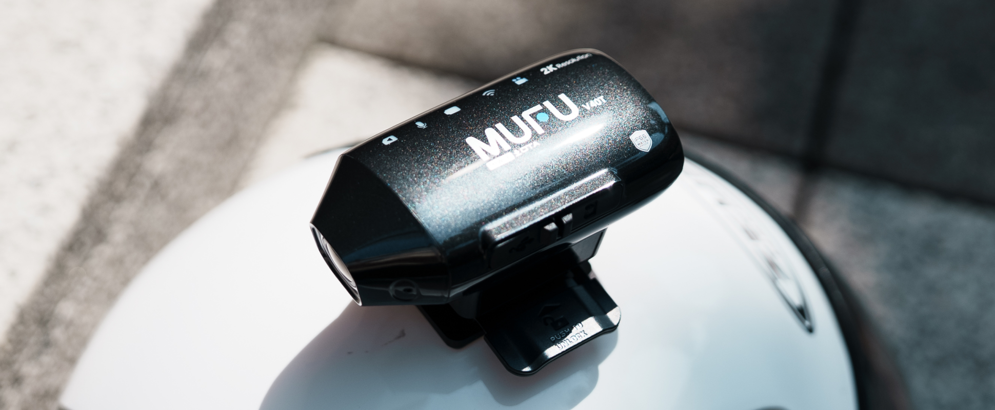 MUFU V40T 頭頂前後 2K 機車行車記錄器