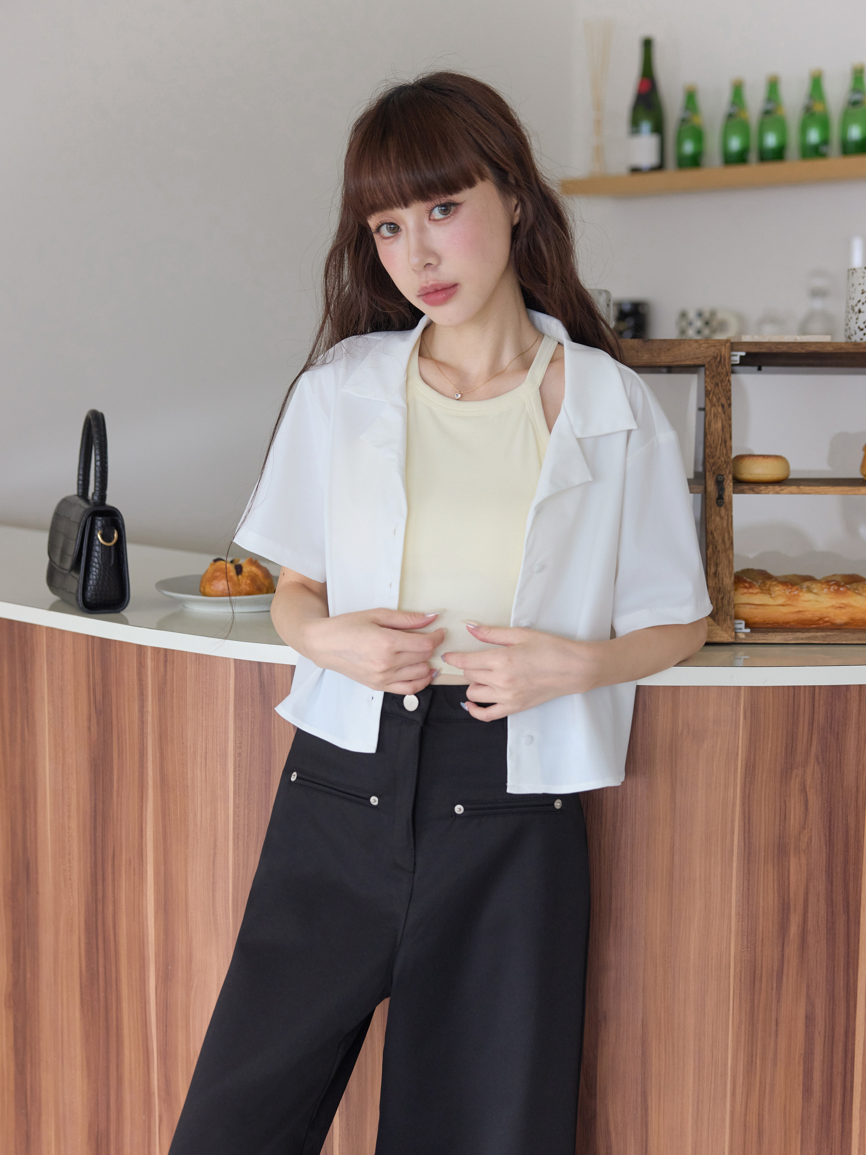 Cooling Leg-Lengthening 3-Piece Set: Custom Cuban Collar Ice-Cream Shirt – UV Protection Cooling Edition ×2 + Custom Ultra-Lightweight Flattering Ice-Cream Wide-Leg Pants ×1 (Save NT$210)