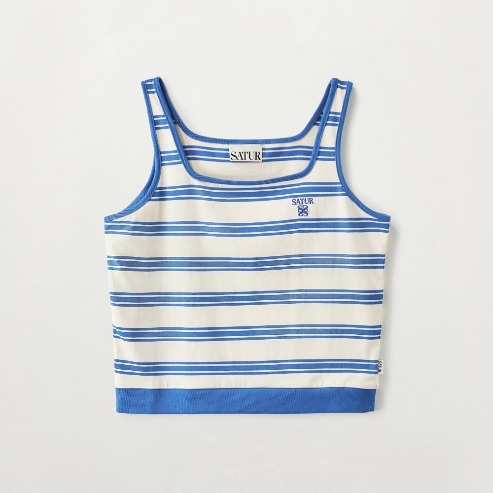 Satur｜SA262WTS14 (W) Square Neck Stripe Sleeveless [3 colors] S389