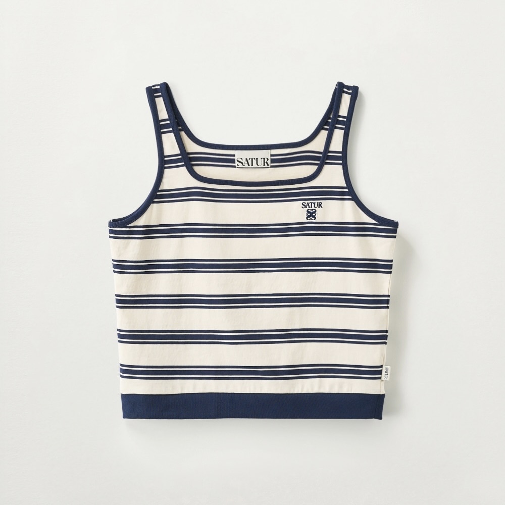 Satur｜SA262WTS14 (W) Square Neck Stripe Sleeveless [3 colors] S389