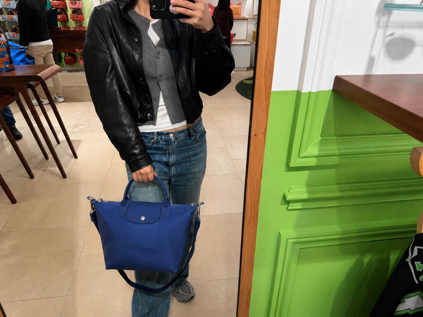 LYS02097 Longchamp 尼龍餃子袋兩用袋(可拆肩帶)