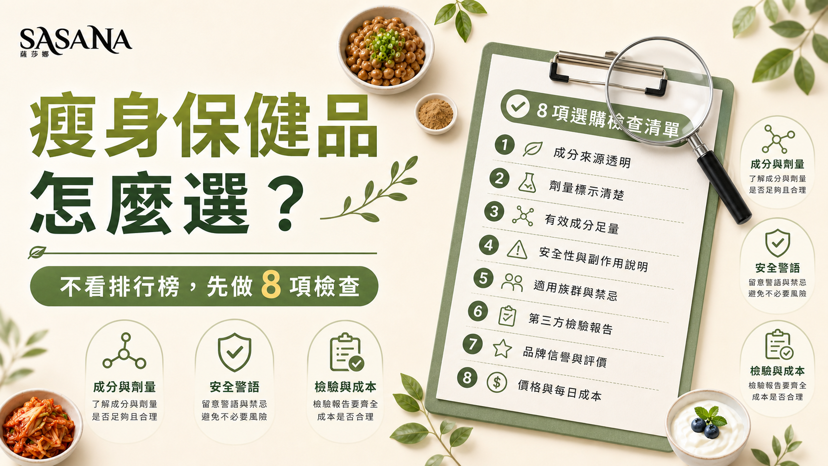 瘦身保健品八項選購檢查