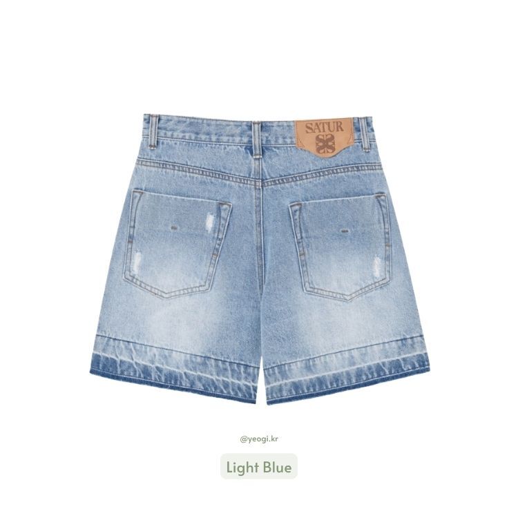 Satur｜SA262WHT03 / 04 / 05 (W) Gabon Wide Denim Shorts [3 colors] S421