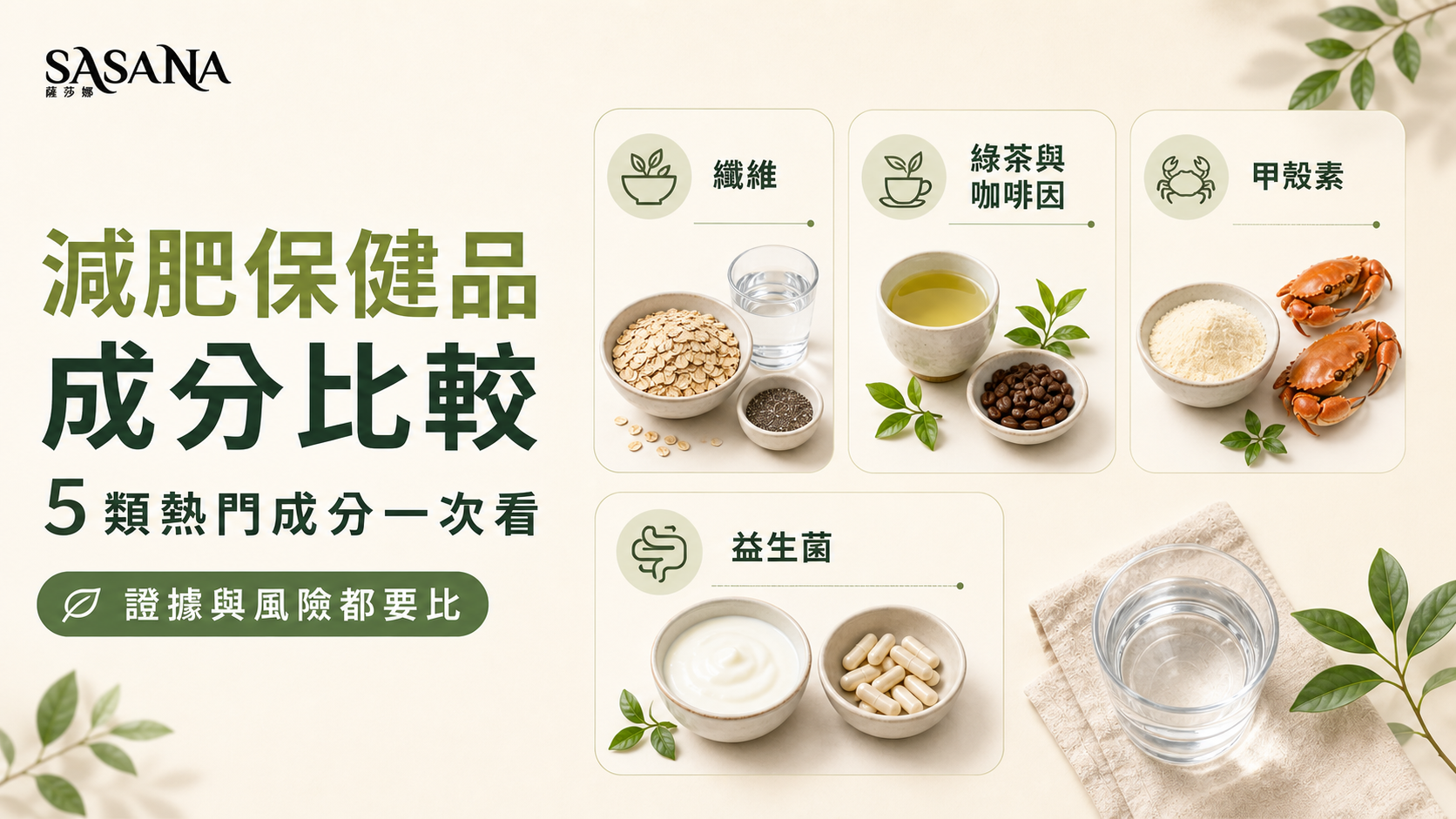 五類減肥保健品成分比較