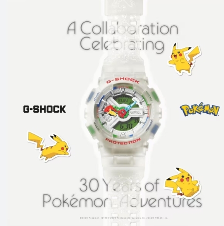 【Luxury】 搶先發售 CASIO 卡西歐｜G-SHOCK ×《寶可夢》30週年歷代夥伴 聚集版 GA-110PKM-7A 抽籤款 皮卡丘 限量錶 經典收藏 玩家必買