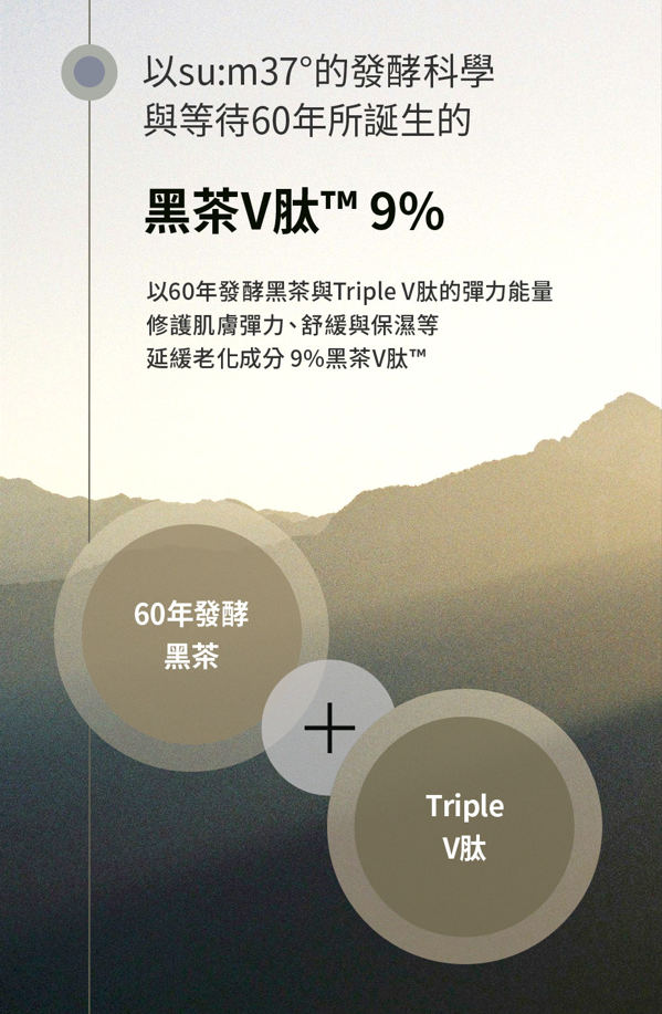 【su:m37 黑茶V肽提拉緊緻面霜 80ml】員工版