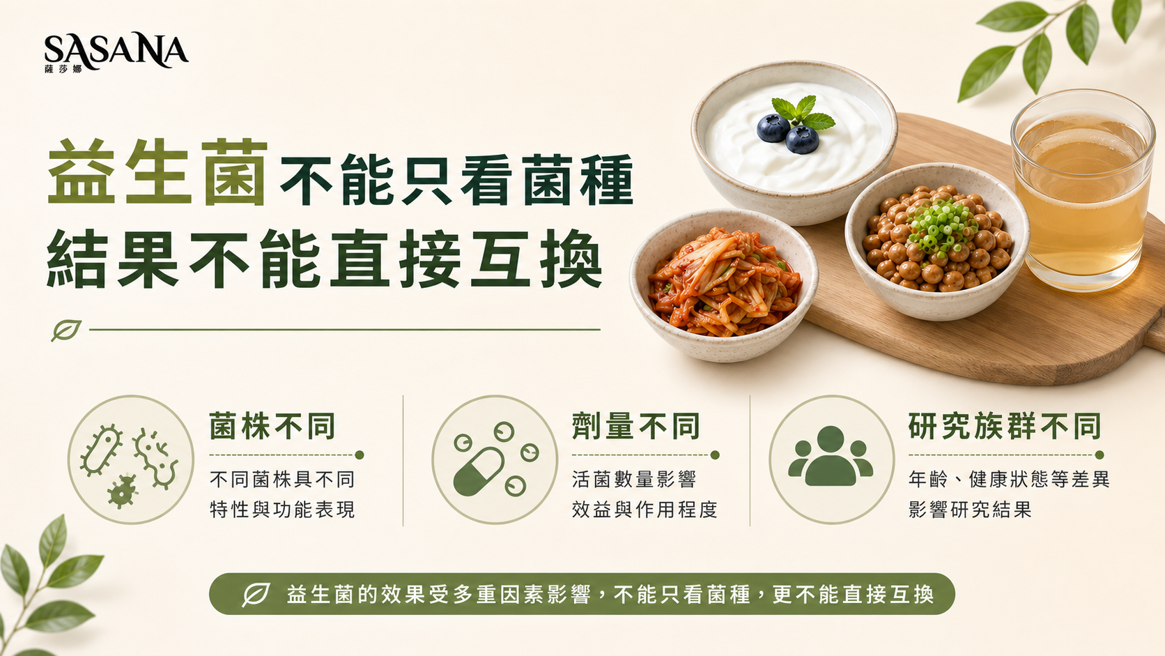 益生菌菌株劑量與研究族群差異