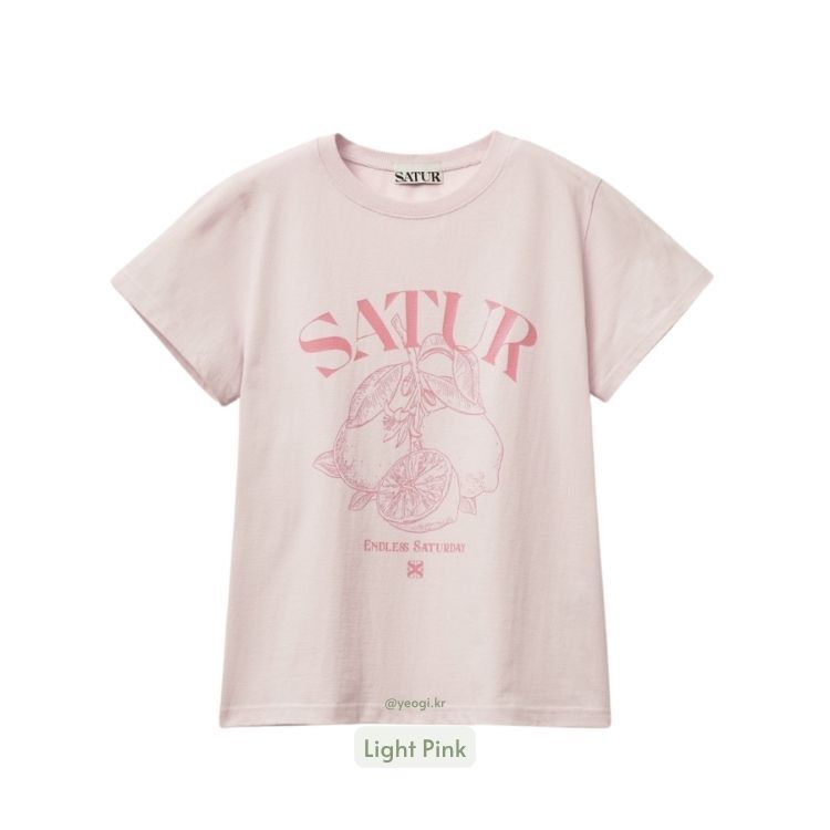 Satur｜SA262WTS21 (W) Capri Citron Drawing Summer Graphic T-Shirt [9 colors] S434