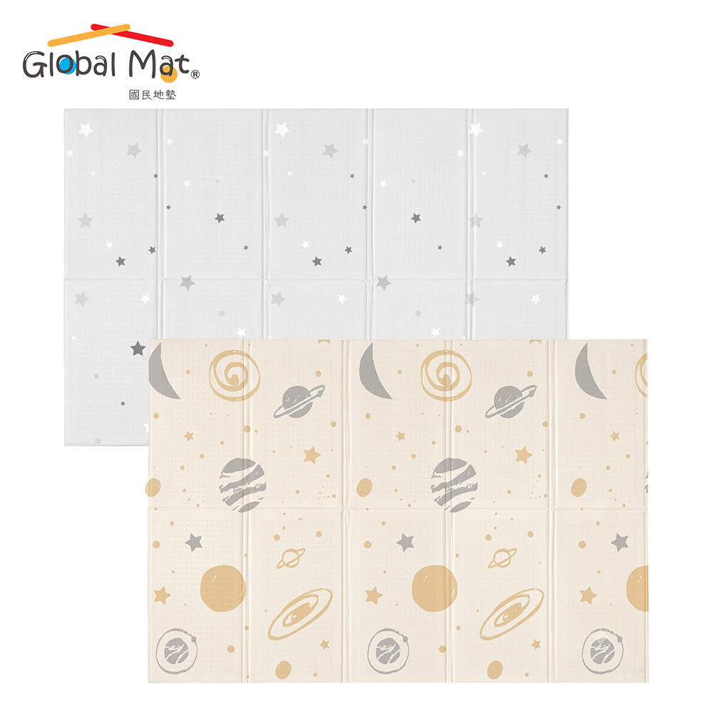 免運【 Global mat 】國民地墊 XPE 經典款 2cm 加厚雙面摺疊墊 - 浩瀚星球 P2 (200 x 150)