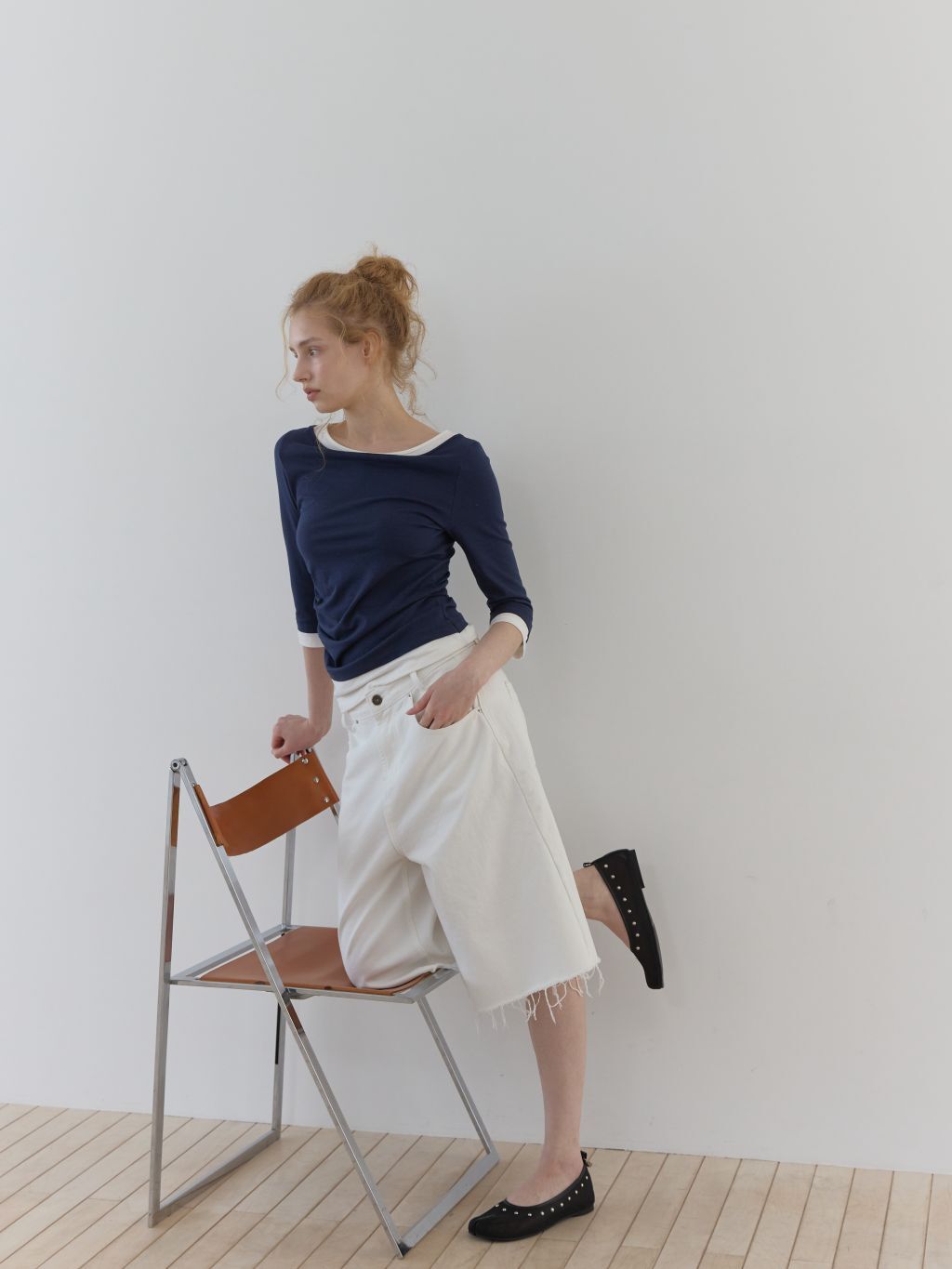 (A29)ESSENTIAL BERMUDA DENIM (WHITE)