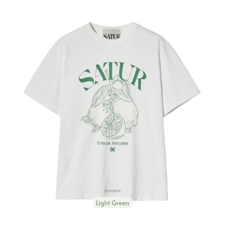 Satur｜SA262MTS12 Capri Citron Drawing Summer Graphic T-Shirt [5 colors] S1