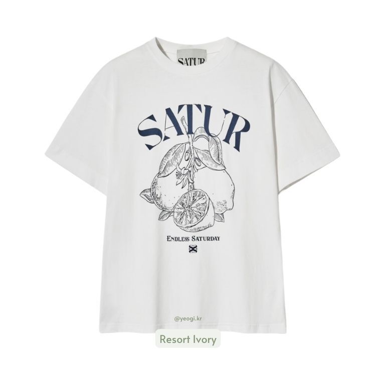 Satur｜SA262MTS12 Capri Citron Drawing Summer Graphic T-Shirt [5 colors] S1