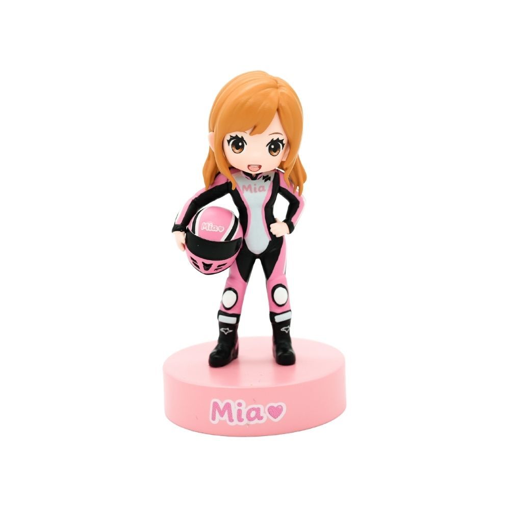 Mia Racing 聯名周邊系列｜完整收藏組、Q版公仔、Q版鑰匙圈、透明霧面貼紙