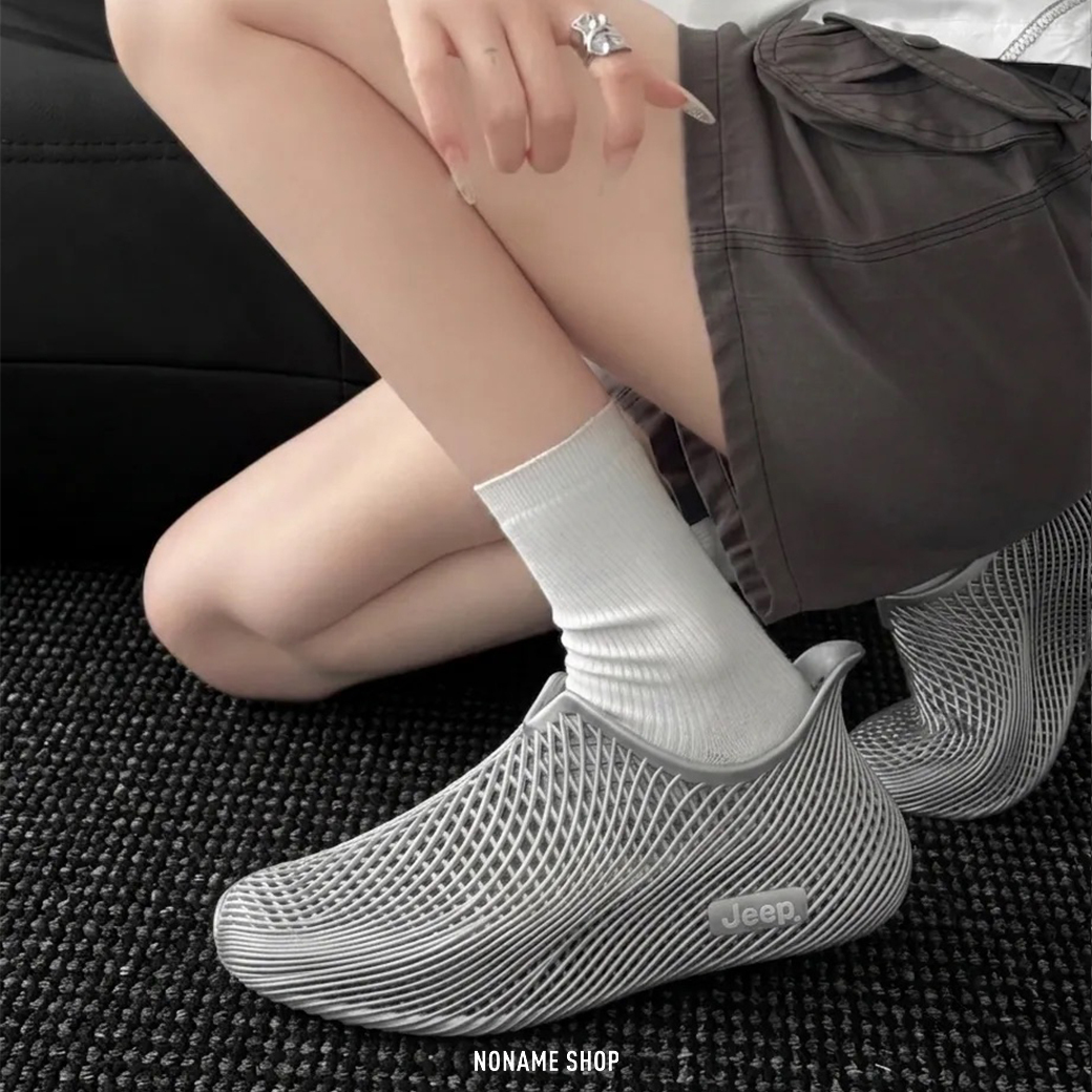 JEEP 鏤空 3D 列印設計 未來感 防水 漫步鞋 兩色 (男/女同款)