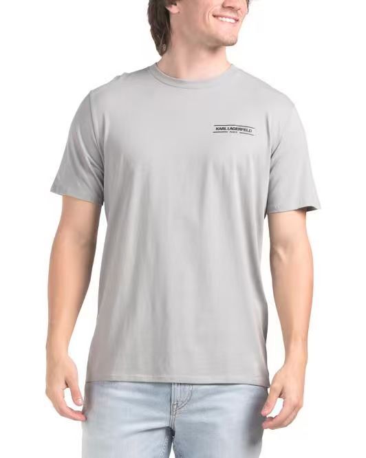 【預購】KARL LAGERFELD PARIS H071753 男裝短袖上衣 (灰色)