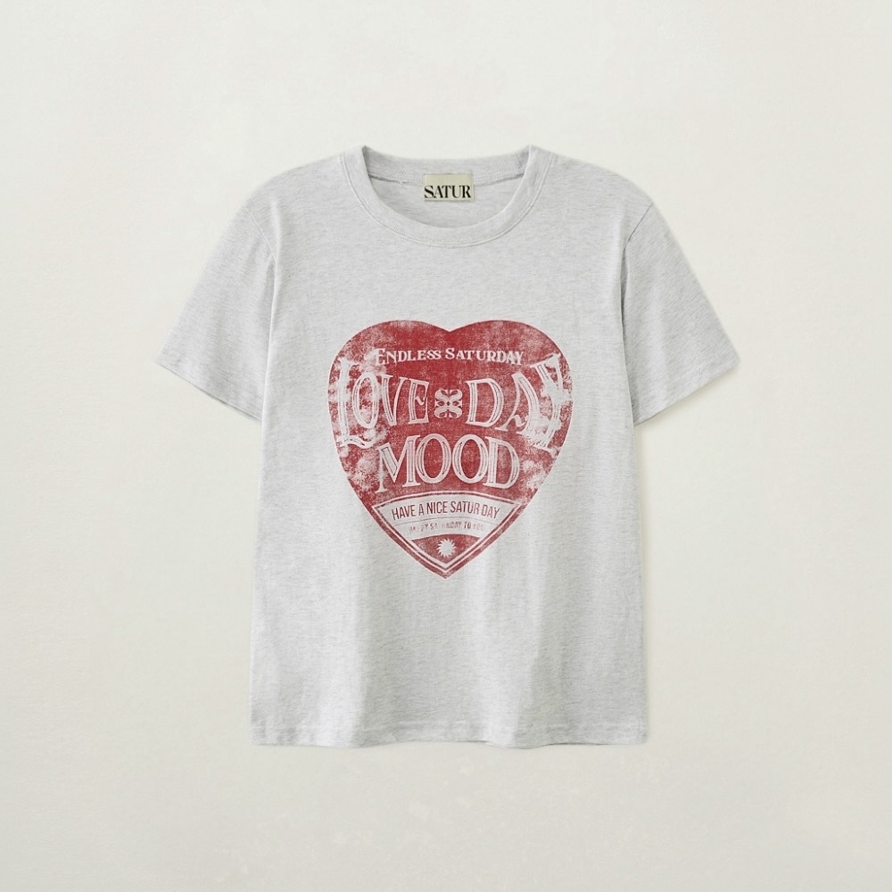 Satur｜SA262WTS20 (W) Saturday Retro Mood Graphic T-Shirt [5 colors]