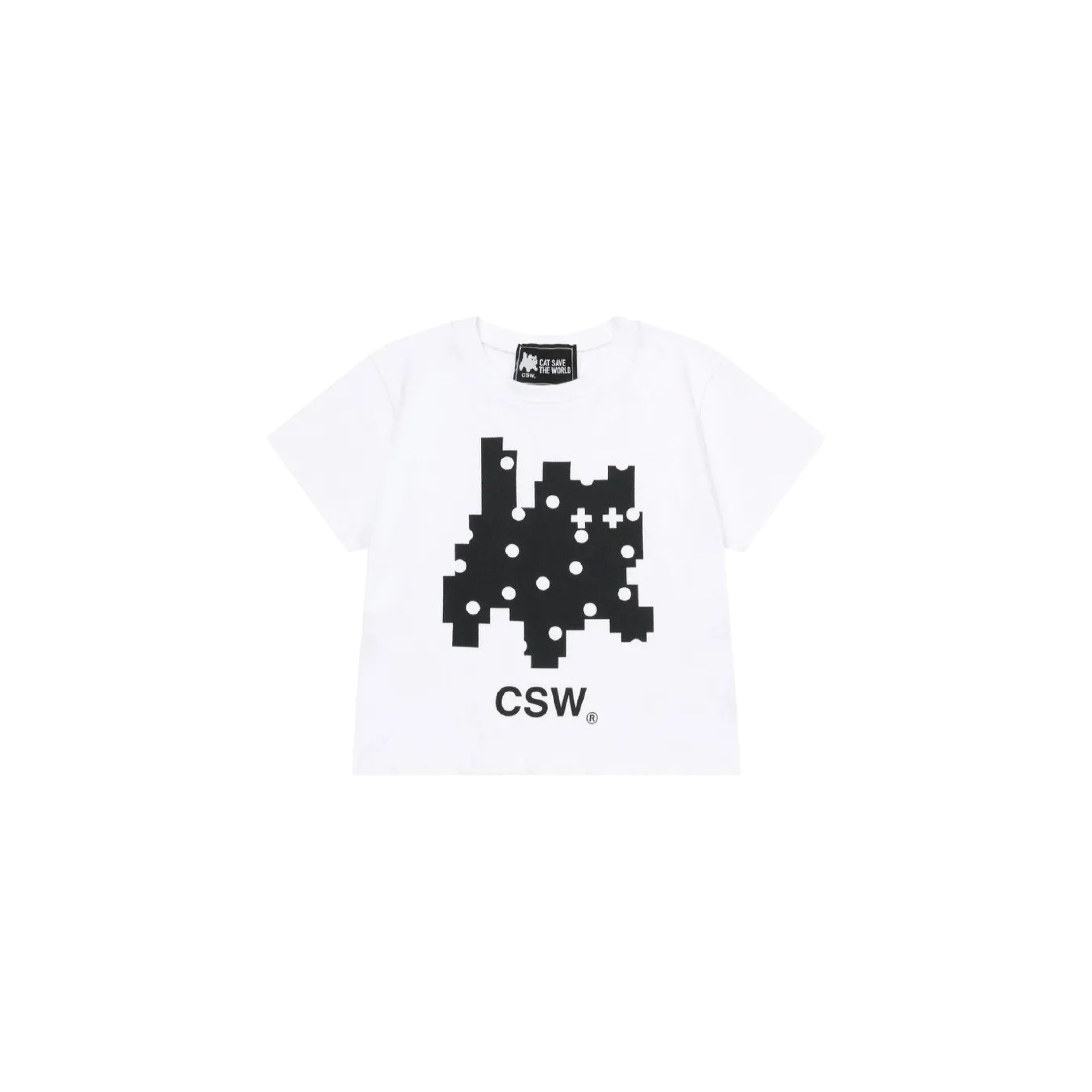 CSW DOTTIE DOT PIXEL ART HALF Tee 短版 短T 短袖