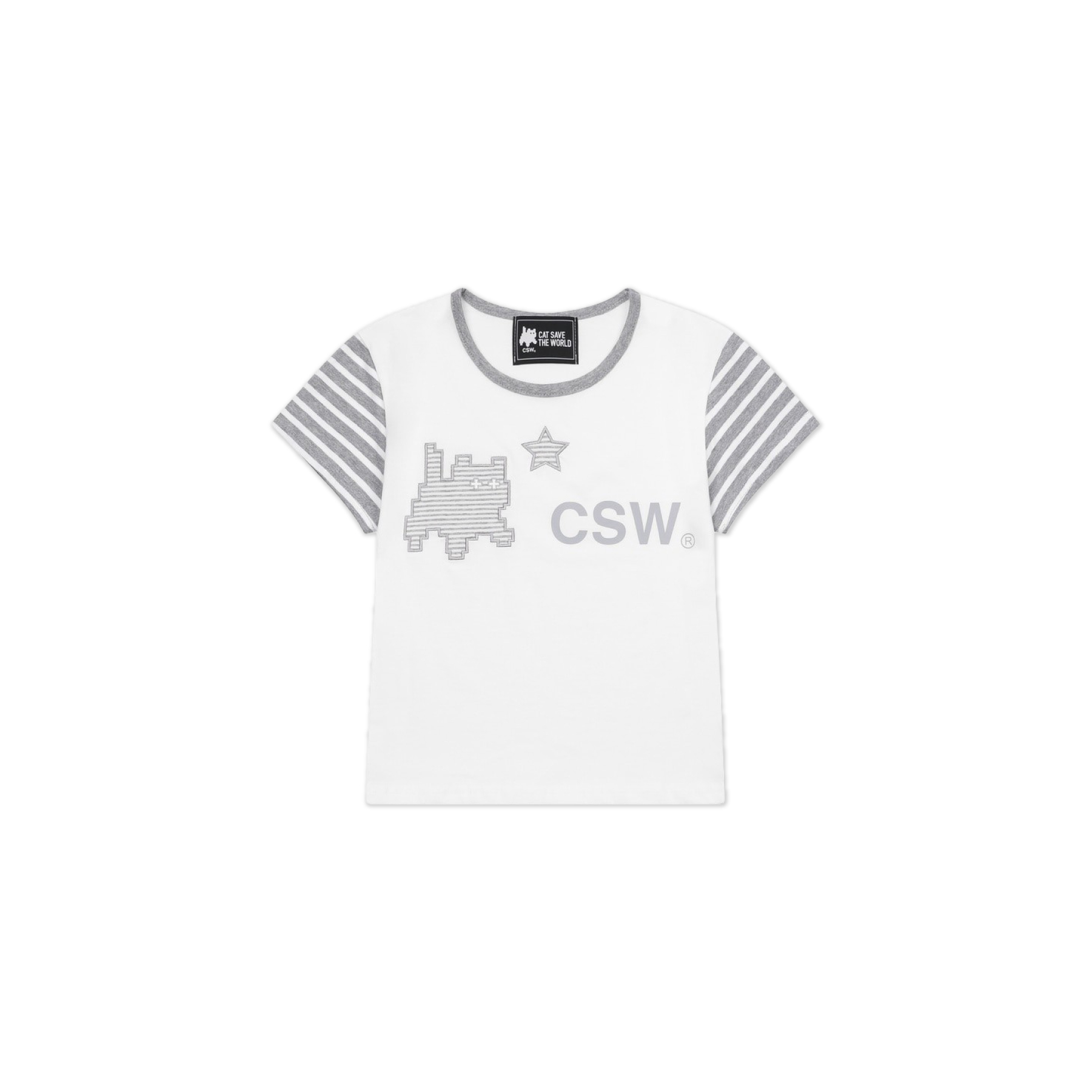 CSW MINE CAT STRIPE HALF Tee 短T 短袖