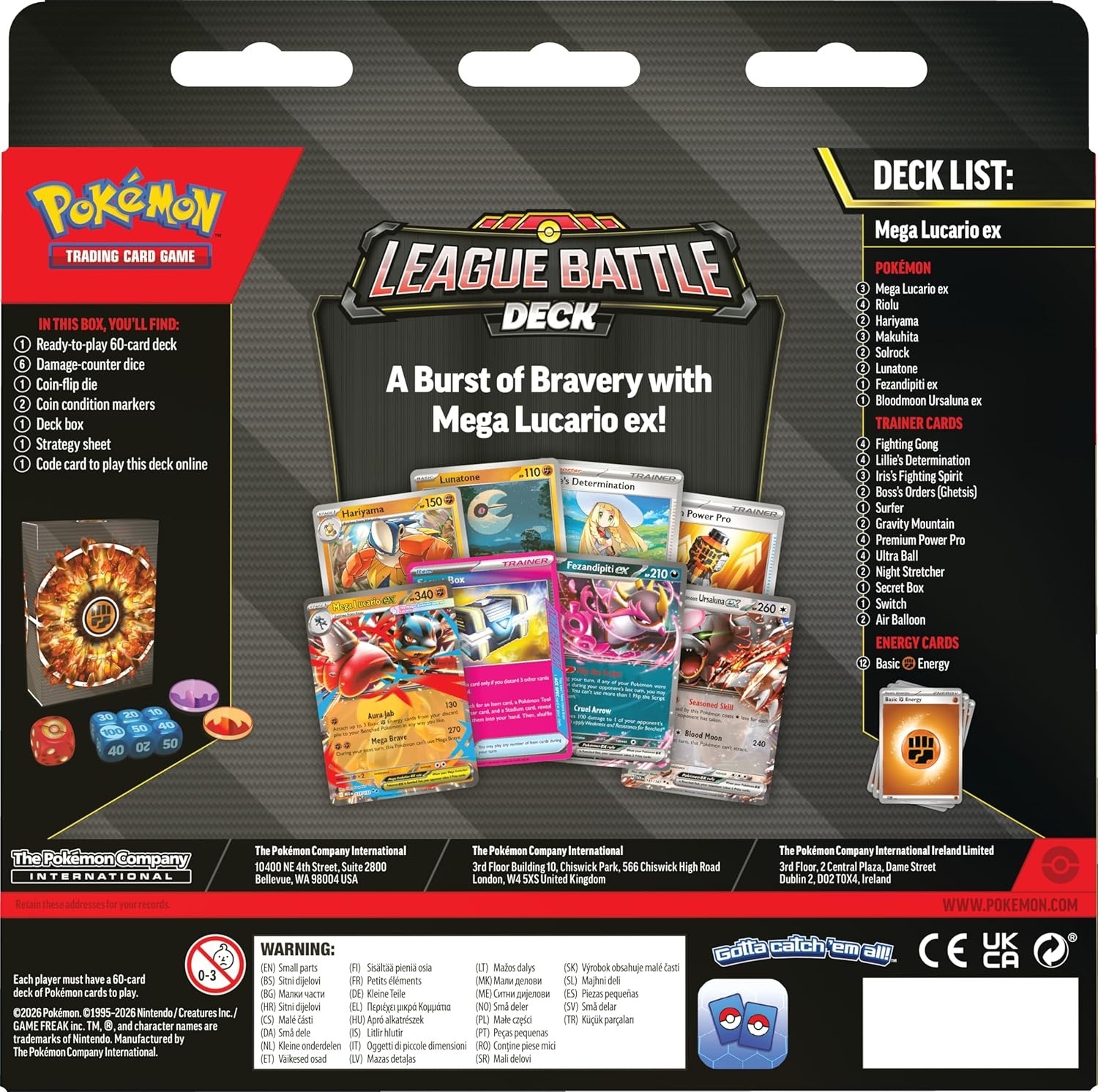 Pokemon  TCG: Mega Lucario ex League Battle Deck (Eng Ver.)