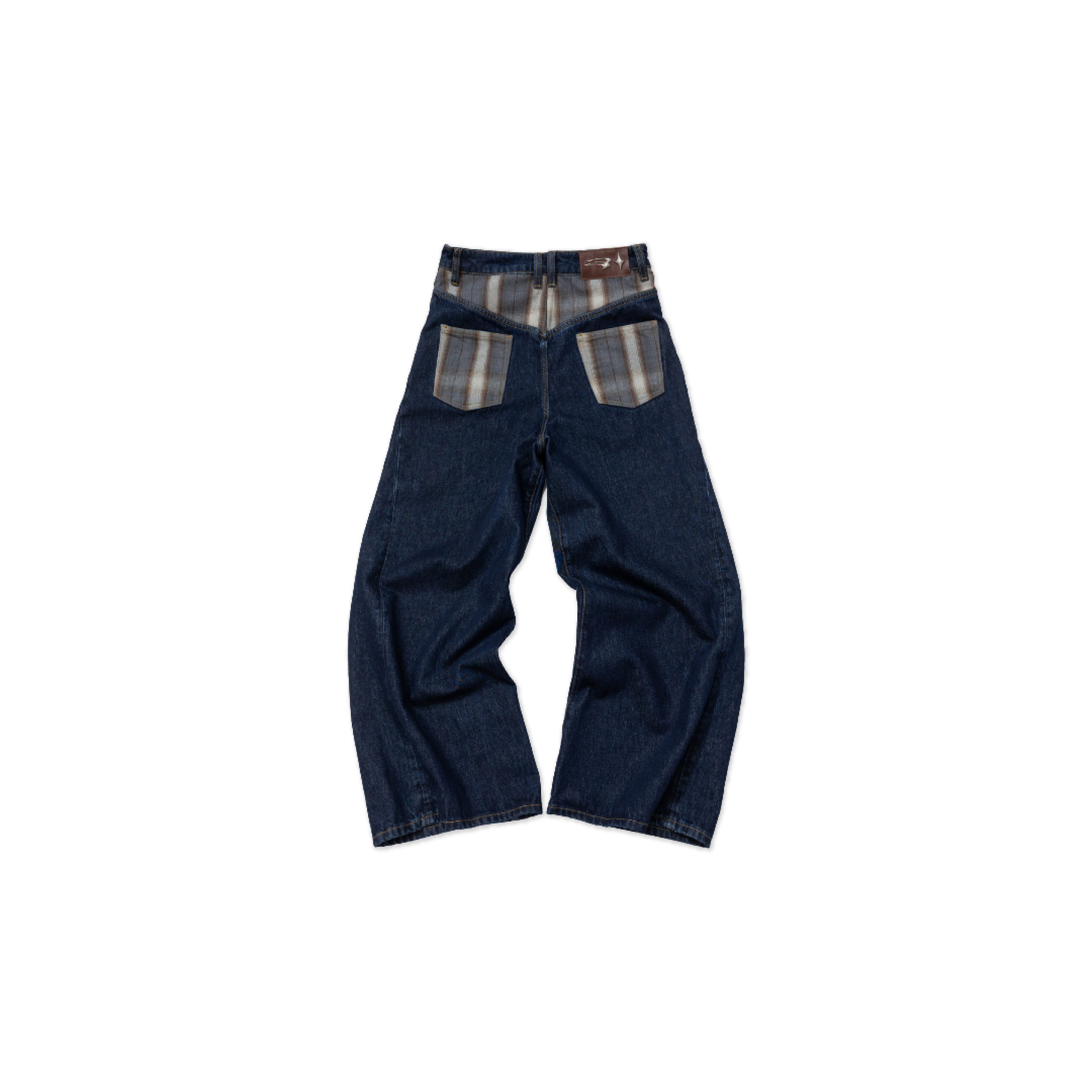 E’TREALOUEST EAL 26SS Flannel-Patchwork Raw Denim Jeans 格紋 原牛 牛仔褲