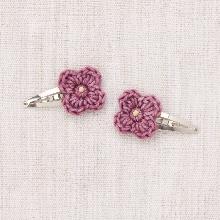 Misha & Puff 編織小花髮夾 Baby Fleur Set - Antique Rose