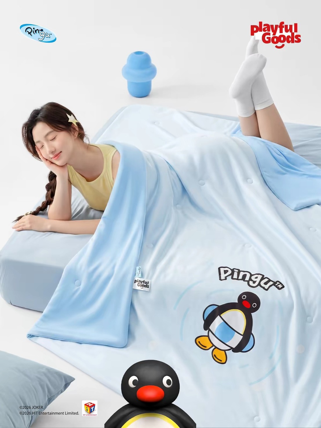 正版授權 PINGU 企鵝家族 聯名 親膚 涼感 可機洗 涼被
