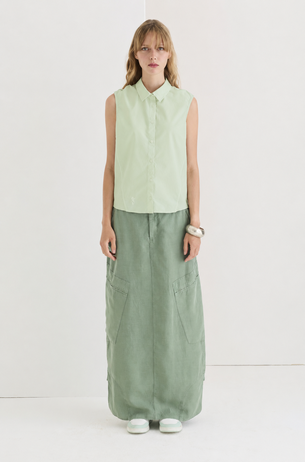 EUROPEAN 雙口袋造型長裙
